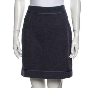 Z Spoke by Zac Posen Wool a-line Skirt high waisted blue